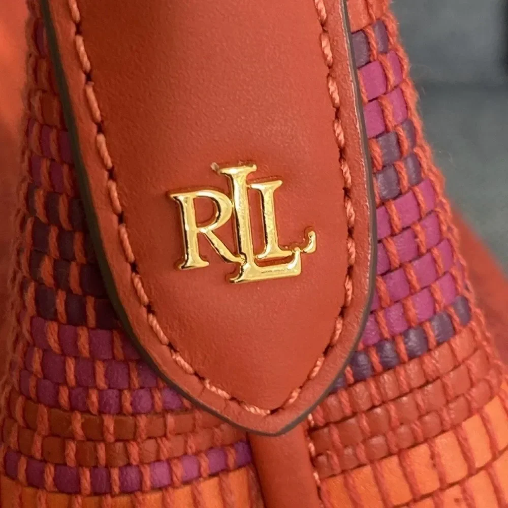 Ralph Lauren Striped Small Kassie Convertible Bag womens